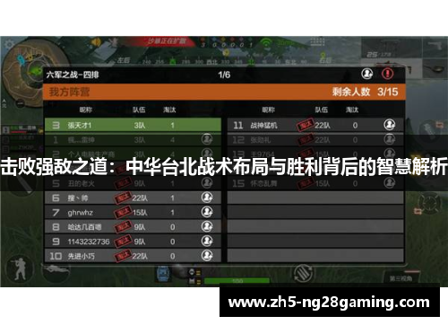 击败强敌之道:中华台北战术布局与胜利背后的智慧解析 击败强敌之道:中华台北战术布局与胜利背后的智慧解析